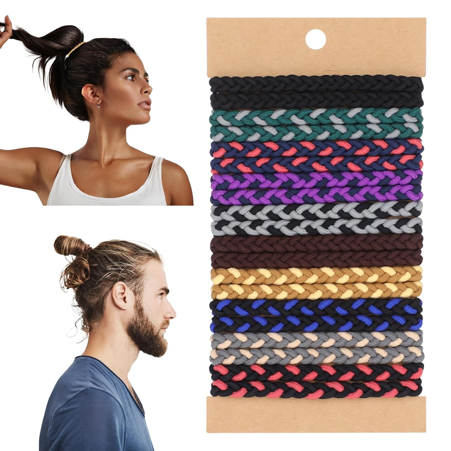 Tech Accessories For Men - 10pcs Boho Hair Ties Bracelets No-Damage