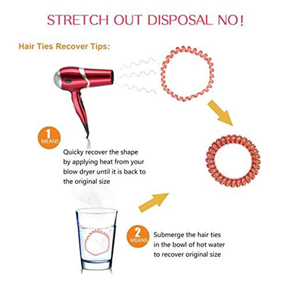 Black Spiral Hair Ties Matte E - Tech Accessories For Men ulasan dan harga