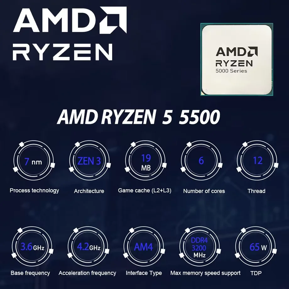 AMD Ryzen 5 5500 R5 5500 Deskt - Amd Cpu Ryzen 5 ulasan dan harga