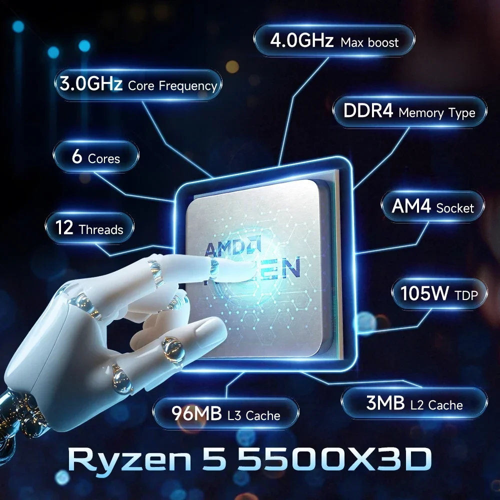 AMD Ryzen 5 5500X3D 105W Power - Amd Cpu Ryzen 5 ulasan dan harga