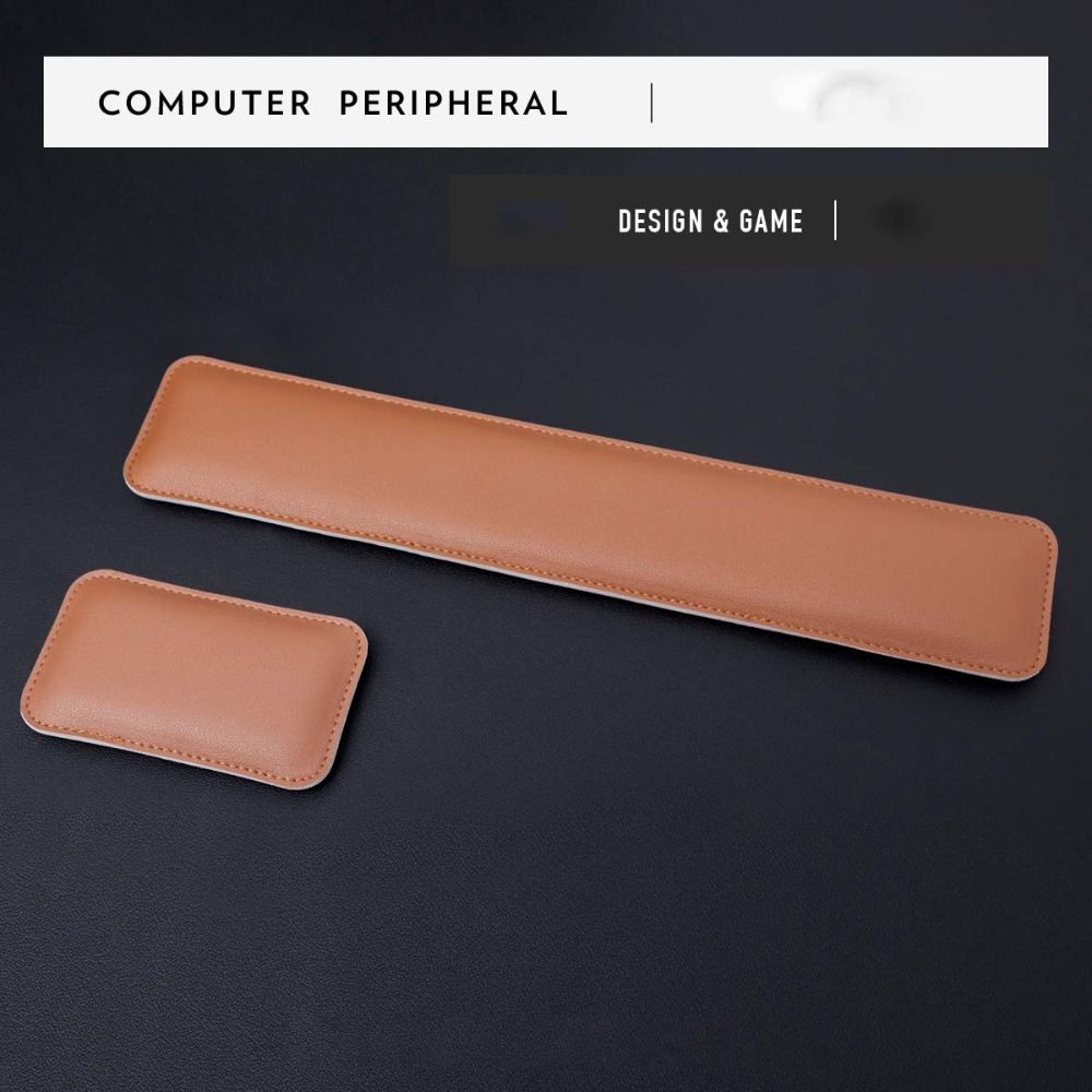 Portable Leather Mouse Pad Lar - Keyboard Wrist Pad Leather ulasan dan harga