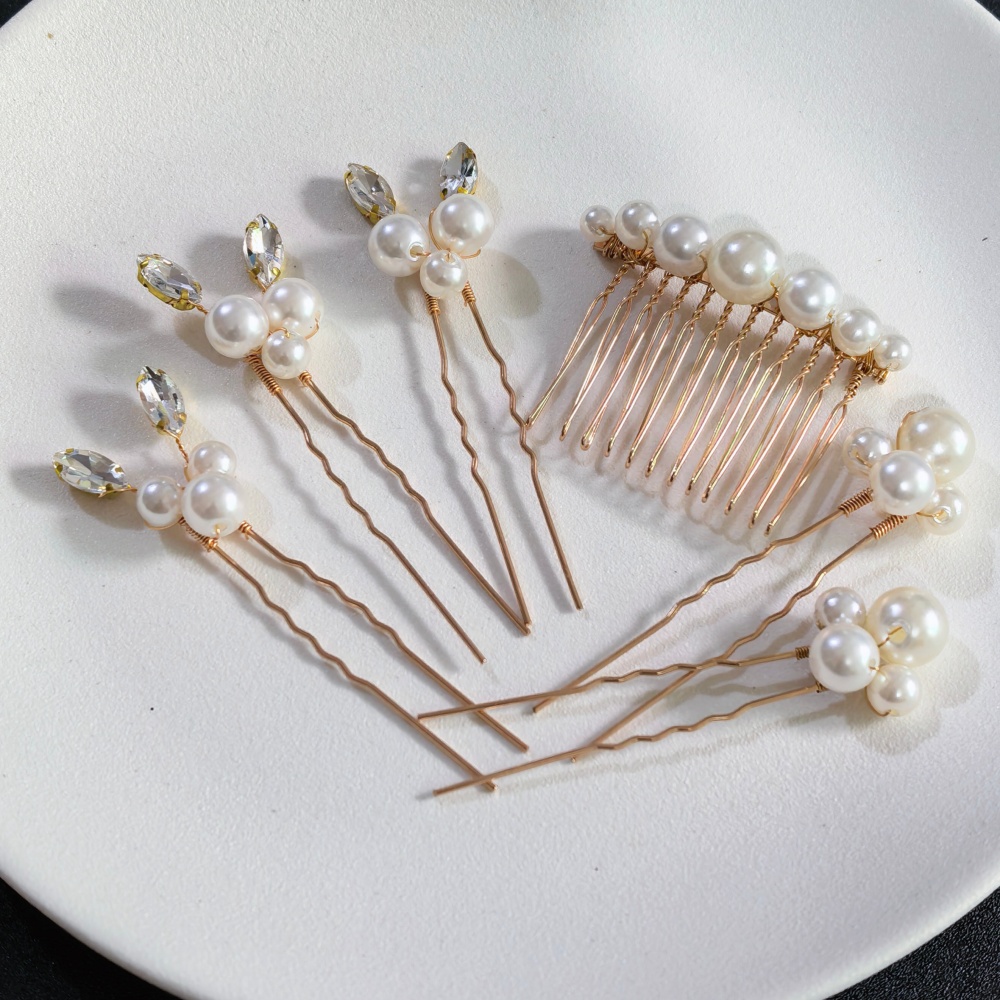 Pearl Crystal Hair Pins Comb S - Tech Accessories Women ulasan dan harga