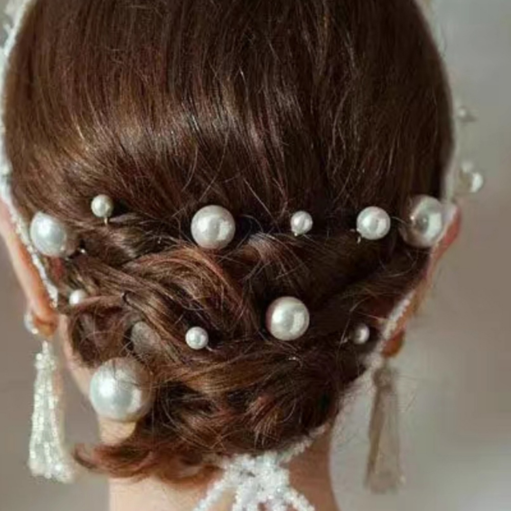 Pearl Crystal Hair Pins Comb S - Tech Accessories Women ulasan dan harga