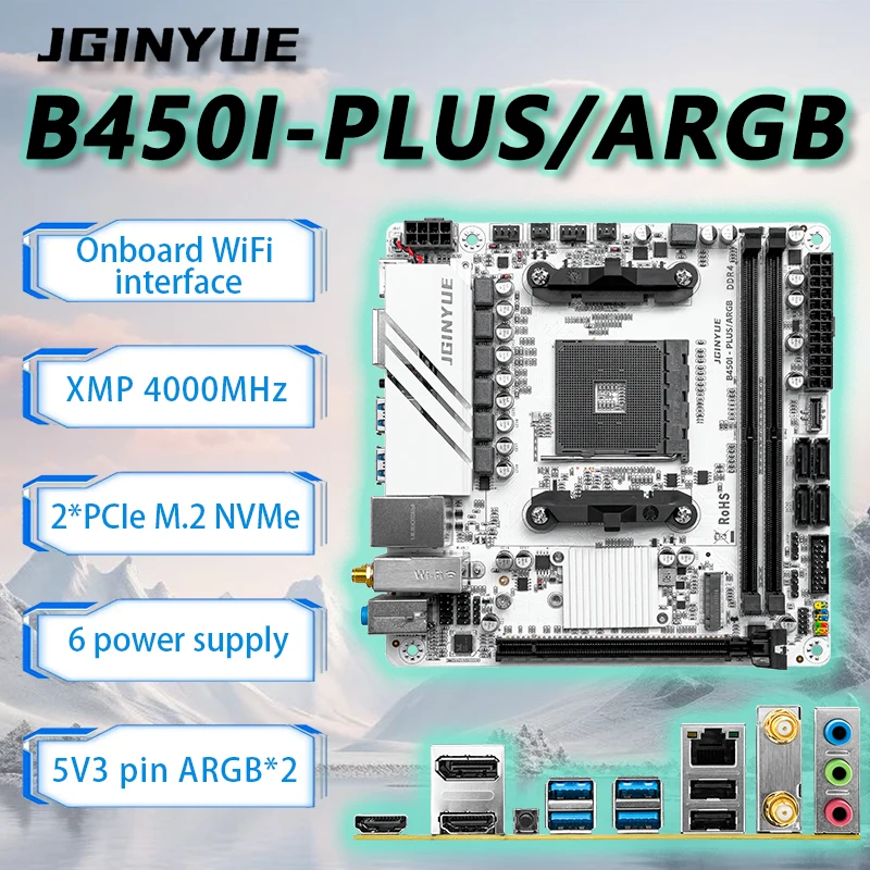 JGINYUE B450 ITX Motherboard S - Amd Cpu Ryzen 5 ulasan dan harga