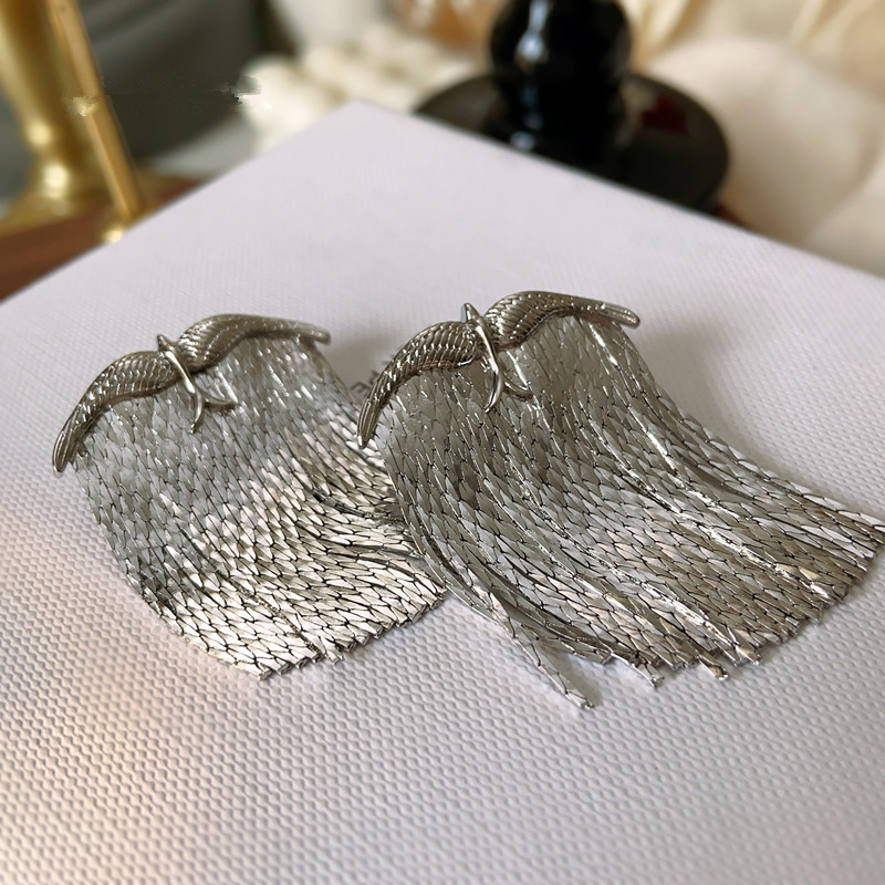 Silver Color Stud Drop Earring - Tech Accessories Dropshipping ulasan dan harga