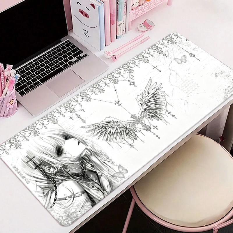 Leather Mousepad Black White A - Tech Accessories For Desk ulasan dan harga