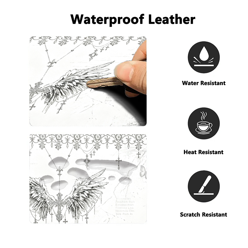 Leather Mousepad Black White A - Tech Accessories For Desk ulasan dan harga