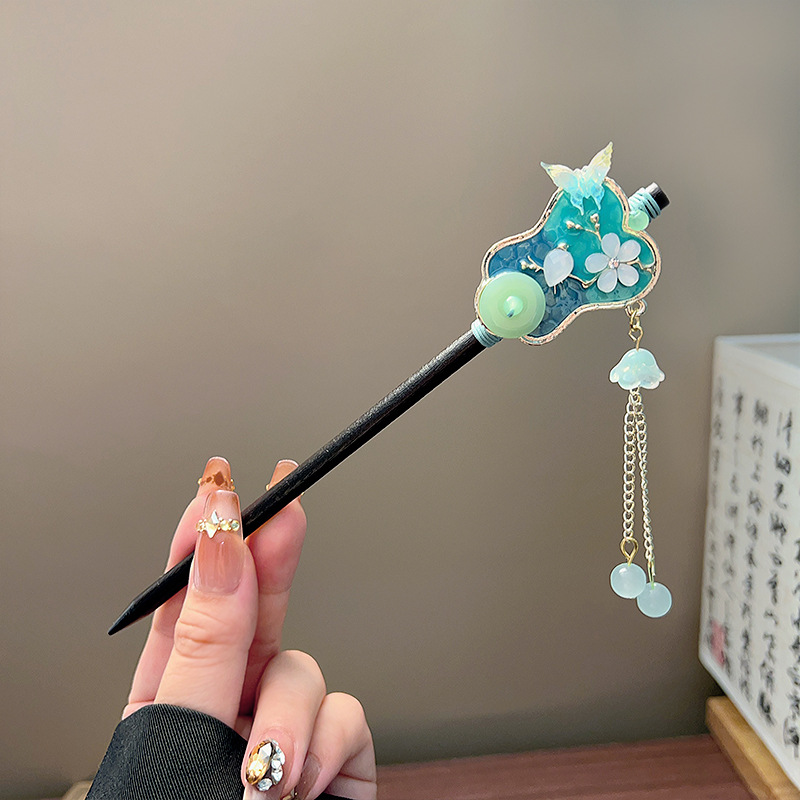 Classic Tassel Hair Stick Blac - Tech Accessories Women ulasan dan harga